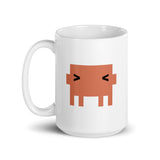 Claude Pixel Mascot - White glossy mug