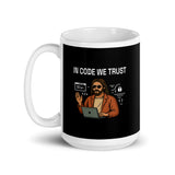 In Code We Trust - White glossy mug