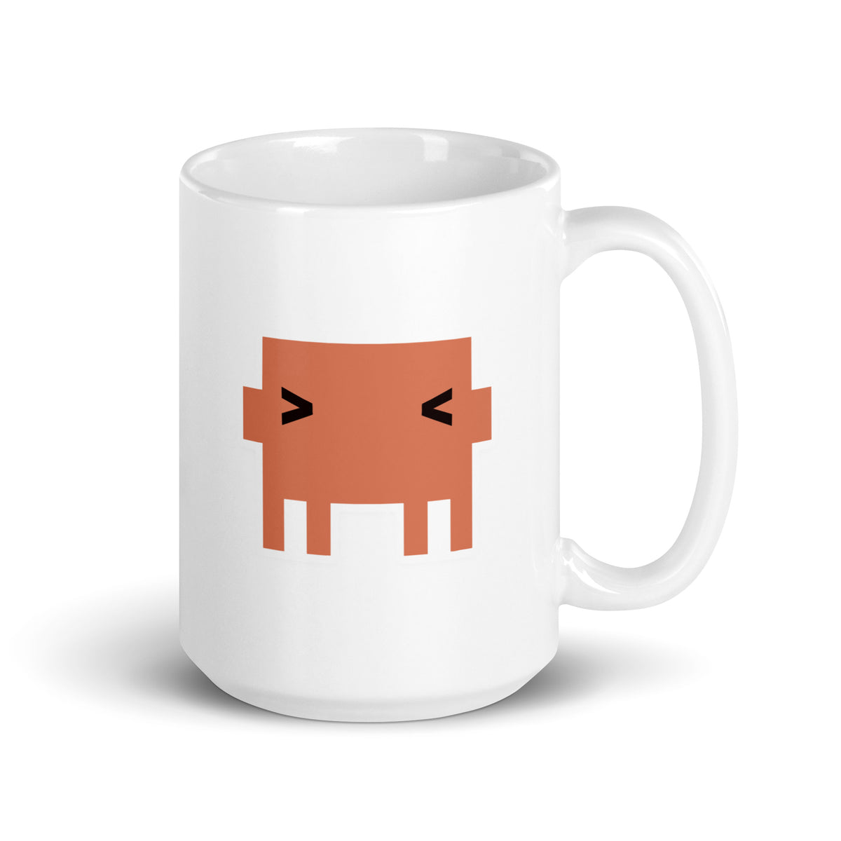 Claude Pixel Mascot - White glossy mug