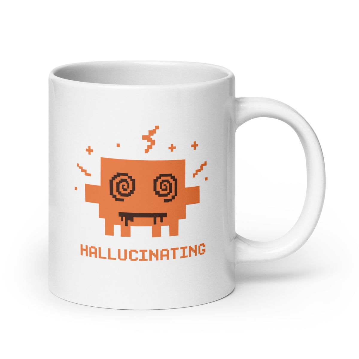 Claude Hallucinating - White glossy mug