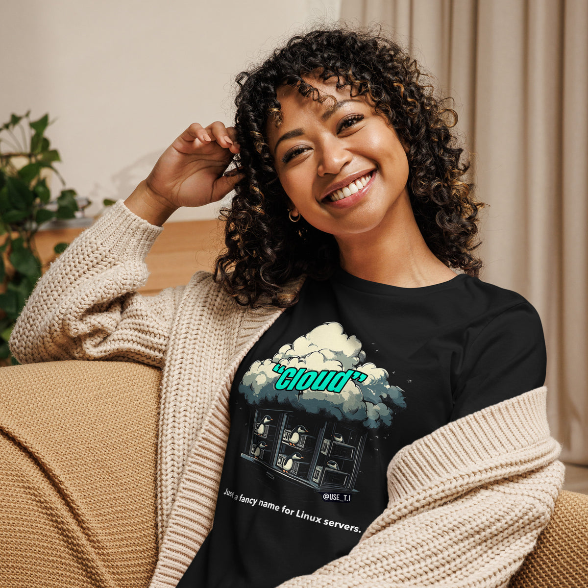 Cloud - Just a Fancy Name for Linux Servers - Women's Relaxed T-Shirt