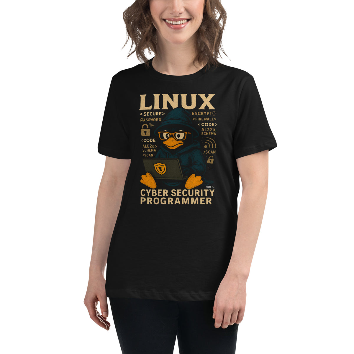 Linux Cyber Security Programmer - Women's Relaxed T-Shirt