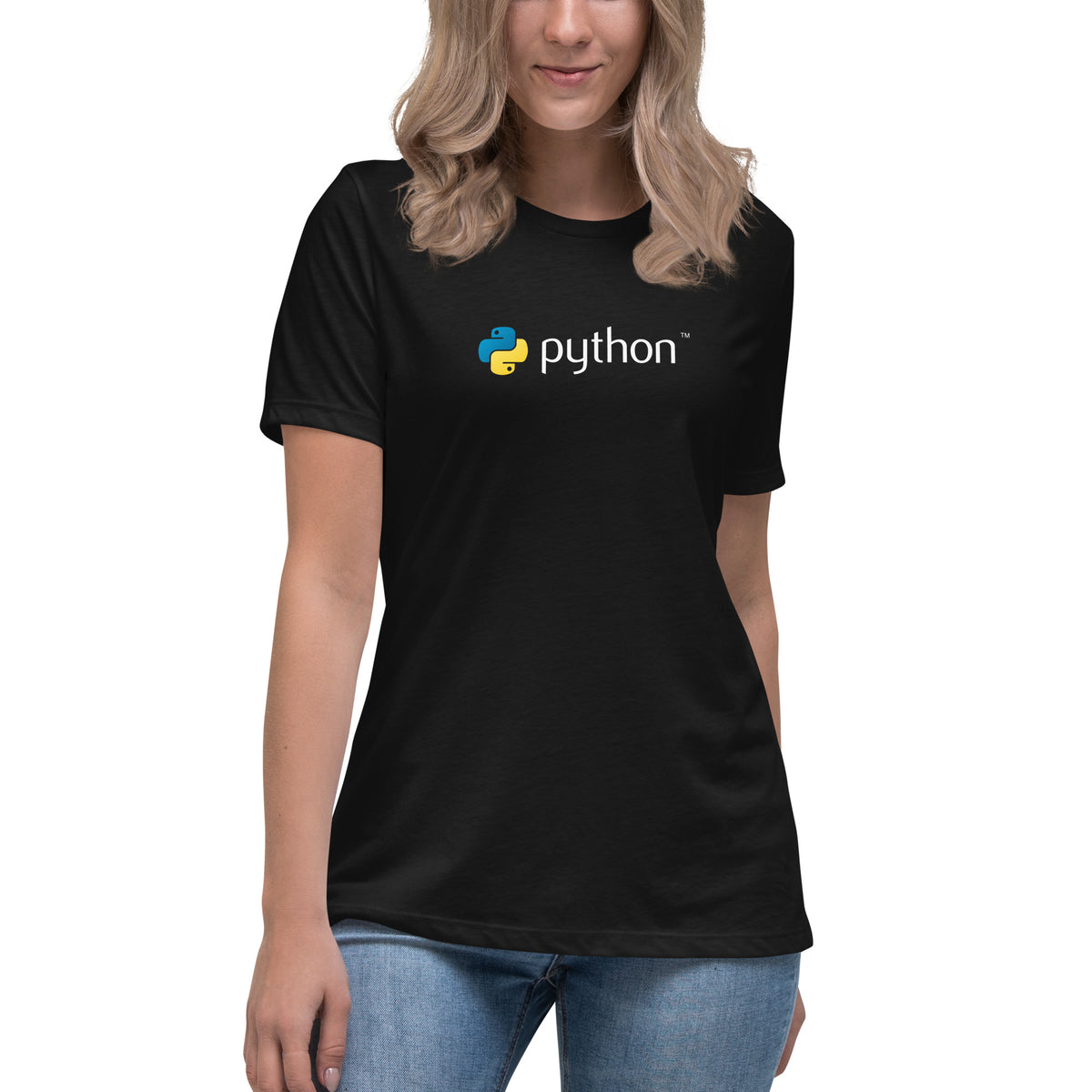 Python Logo - Code with Elegance - Women's Relaxed T-Shirt