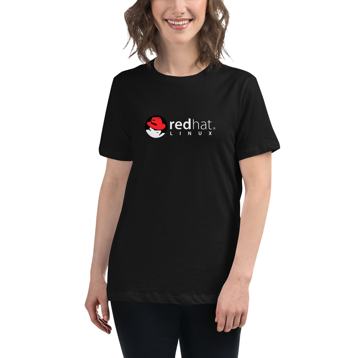 Linux Red Hat Classic Logo - Women's Relaxed T-Shirt