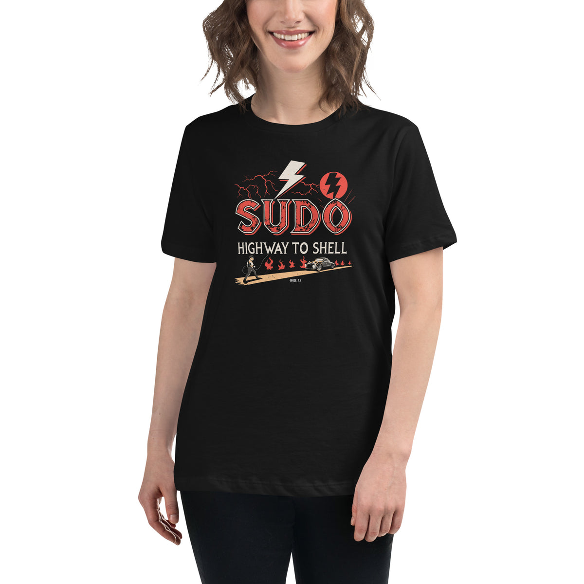 Sudo - Highway to Shell Linux - Women's Relaxed T-Shirt