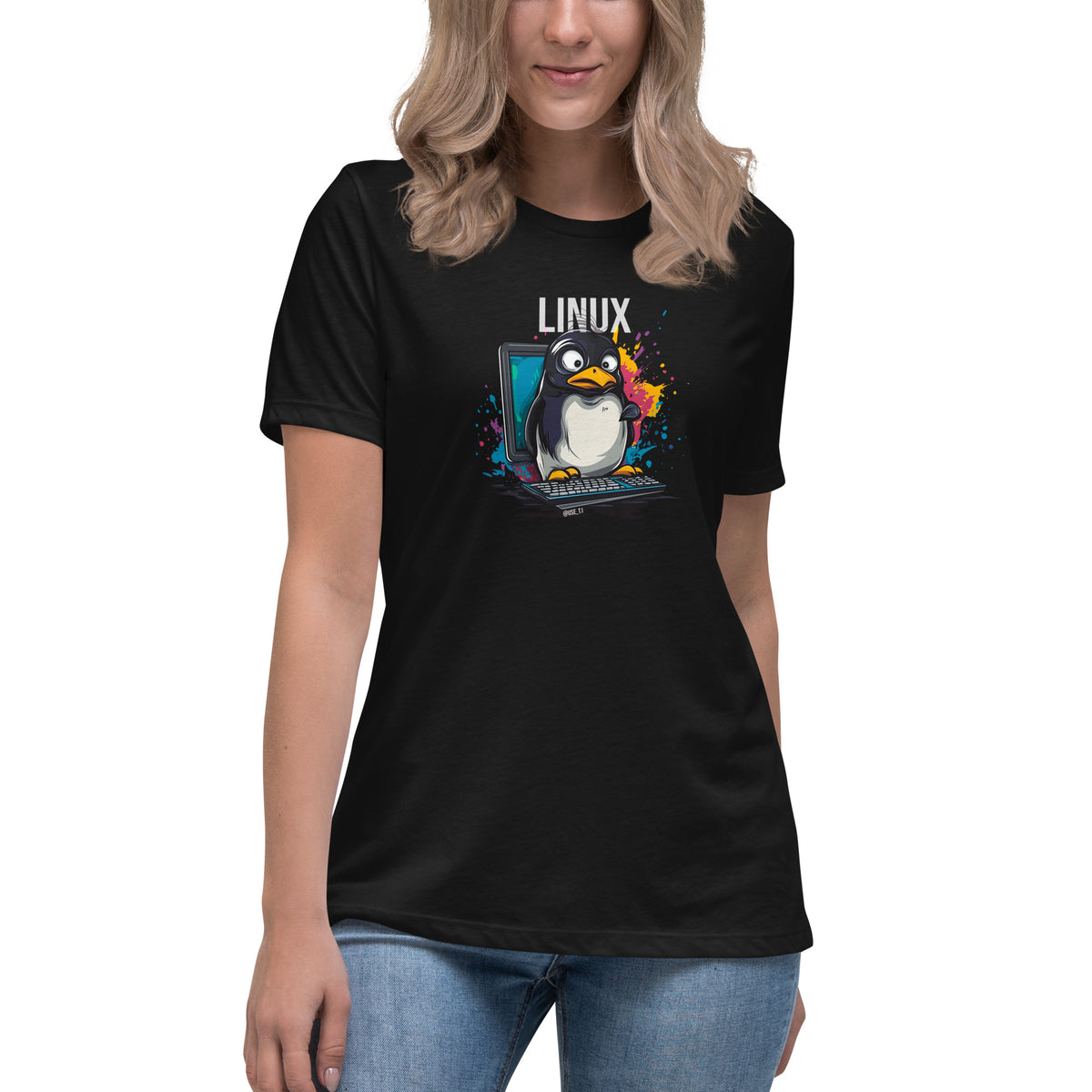 Linux - The Modern Penguin - Women's Relaxed T-Shirt