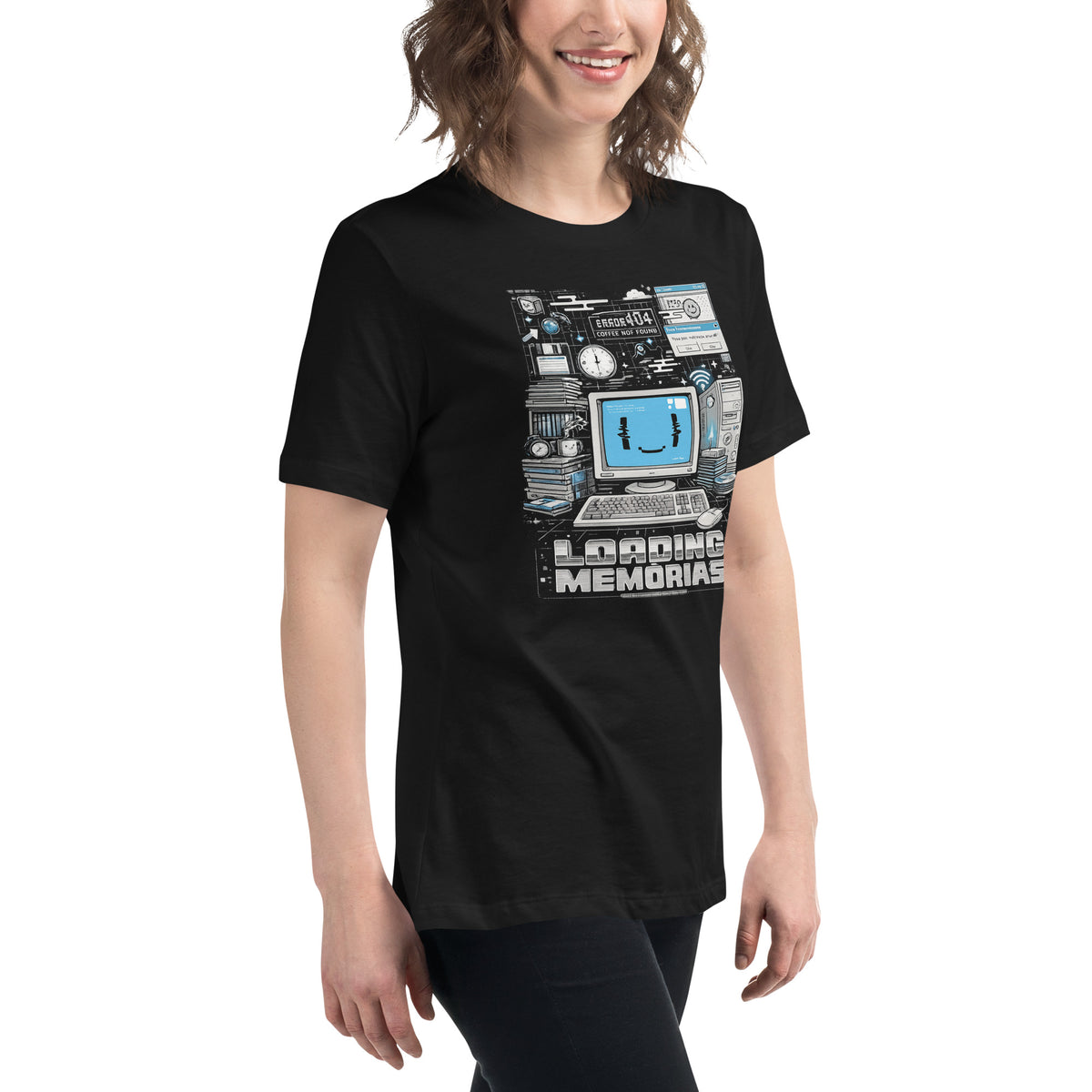 Loading Memories Retro Tech Tee - Women's Relaxed T-Shirt