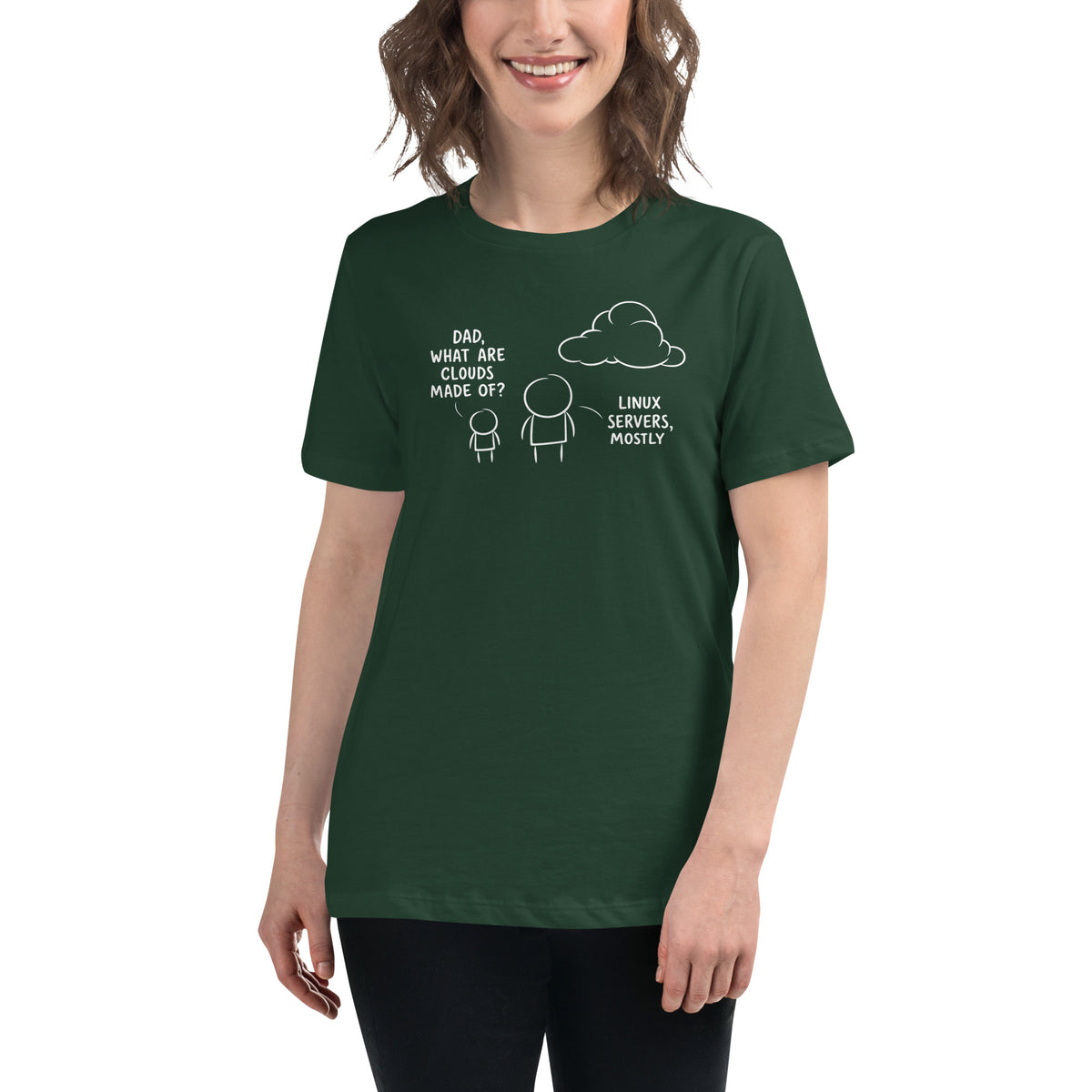 Dad, What are clouds made of - Women's Relaxed T-Shirt
