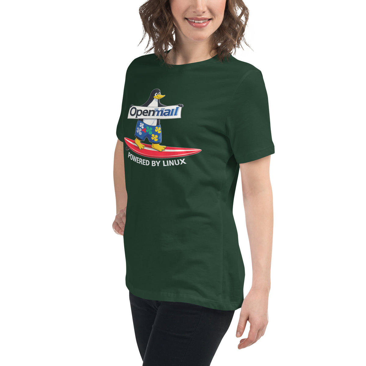Openmail – Powered by Linux - Women's Relaxed T-Shirt