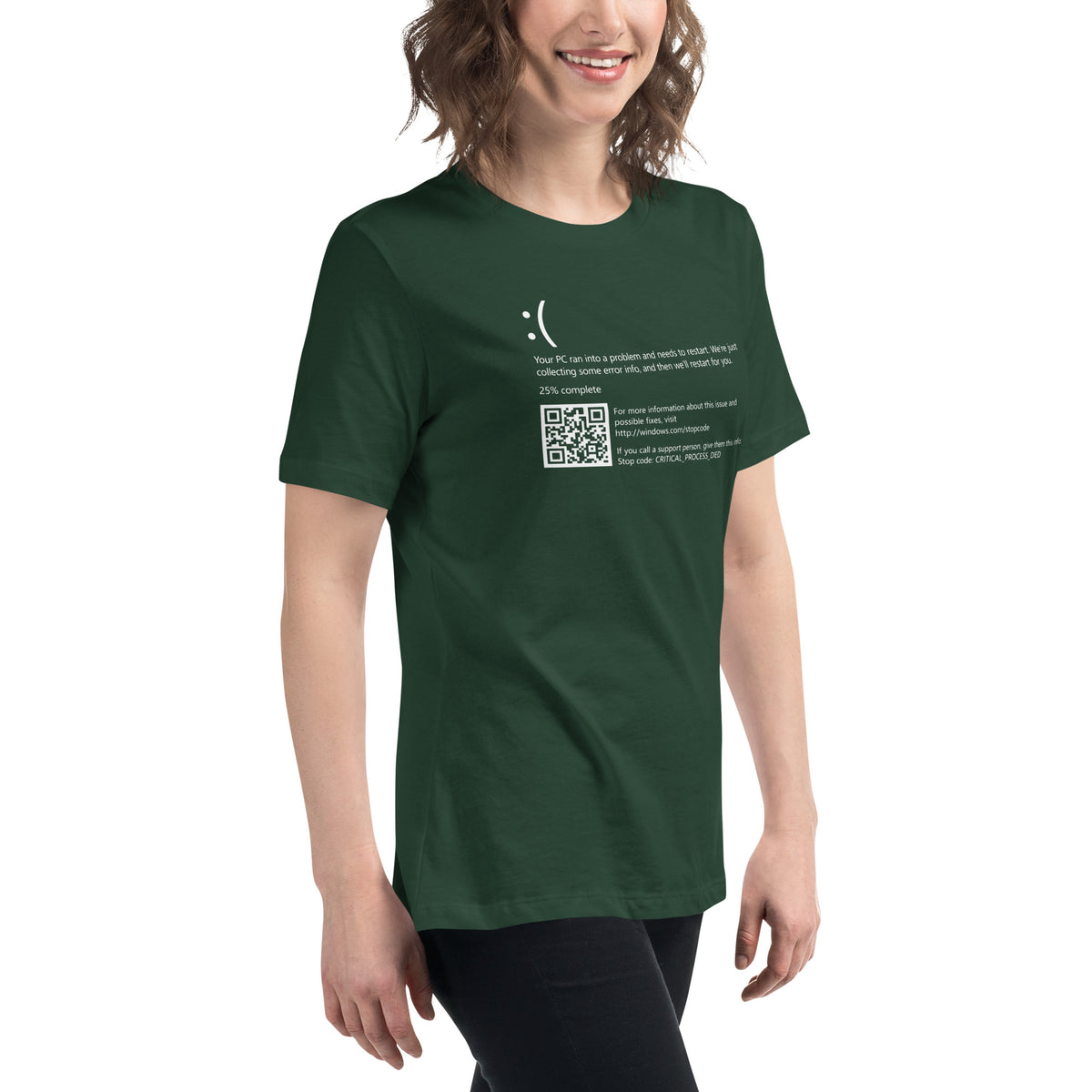Blue Screen of Death Critical Process Died - Women's Relaxed T-Shirt