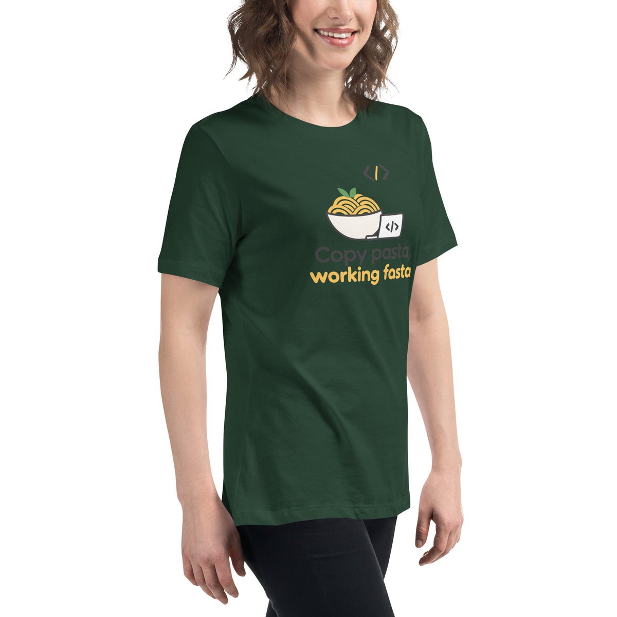 Copy Pasta, Working Fasta - Women's Relaxed T-Shirt