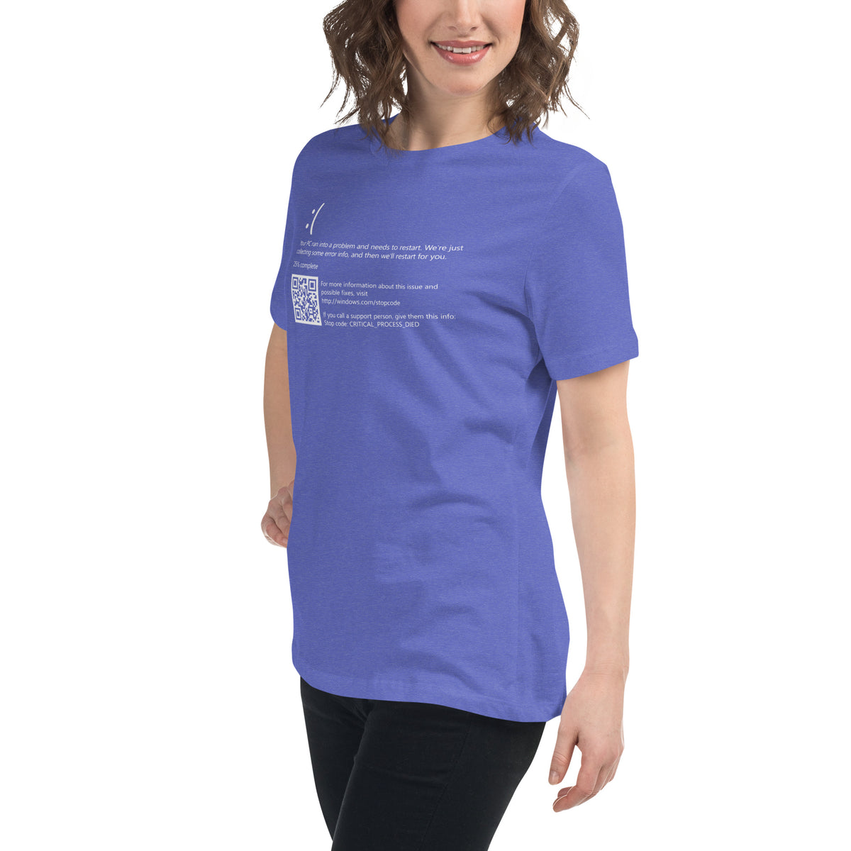 Blue Screen of Death Critical Process Died - Women's Relaxed T-Shirt