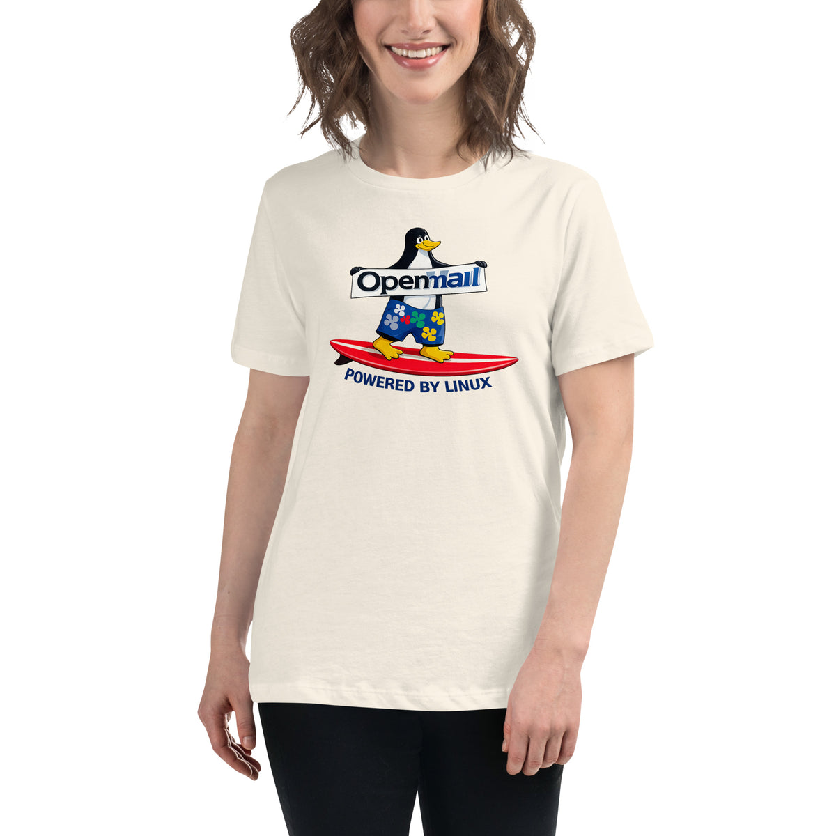 Openmail – Powered by Linux - Women's Relaxed T-Shirt