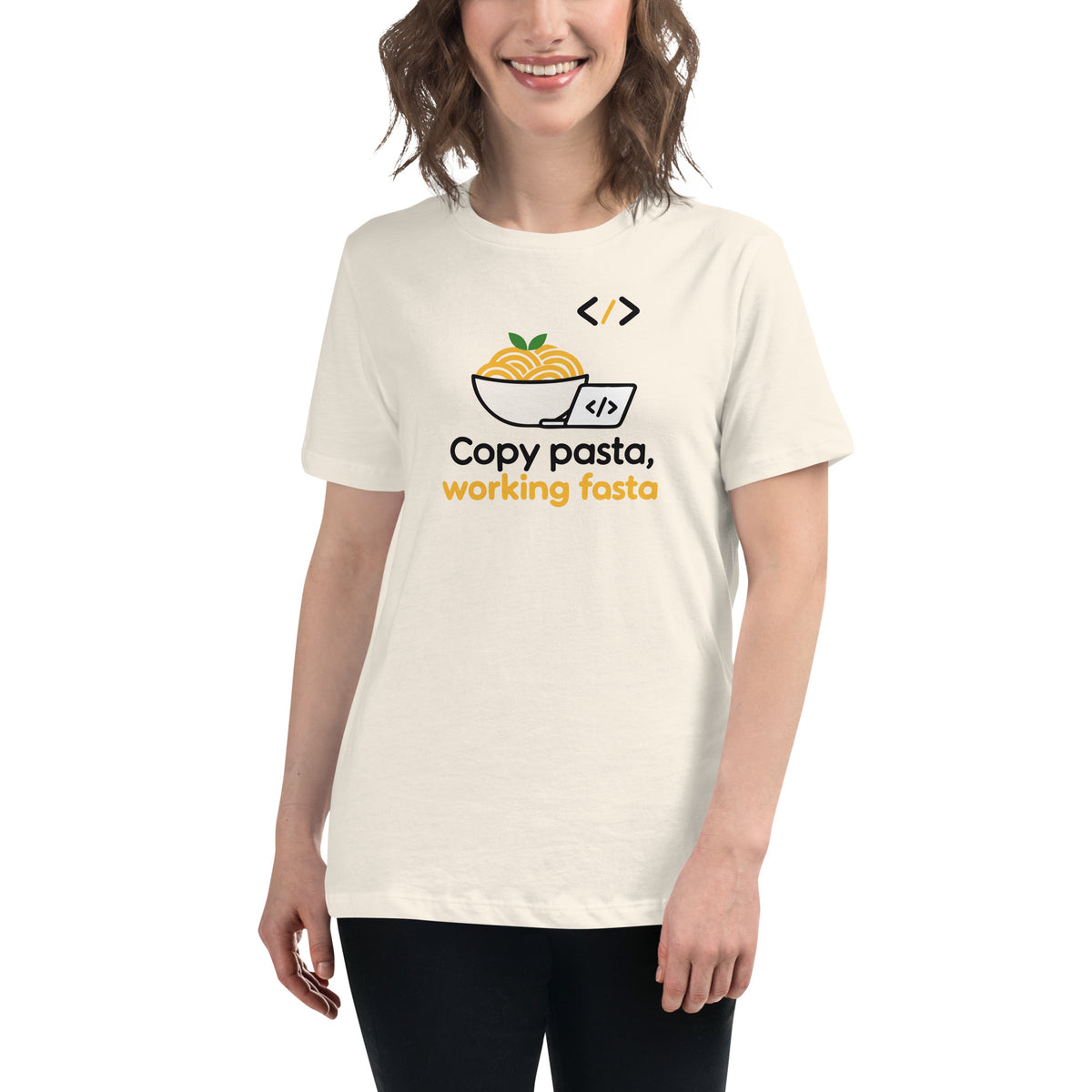 Copy Pasta, Working Fasta - Women's Relaxed T-Shirt