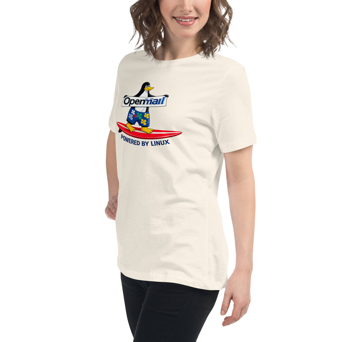 Openmail – Powered by Linux - Women's Relaxed T-Shirt