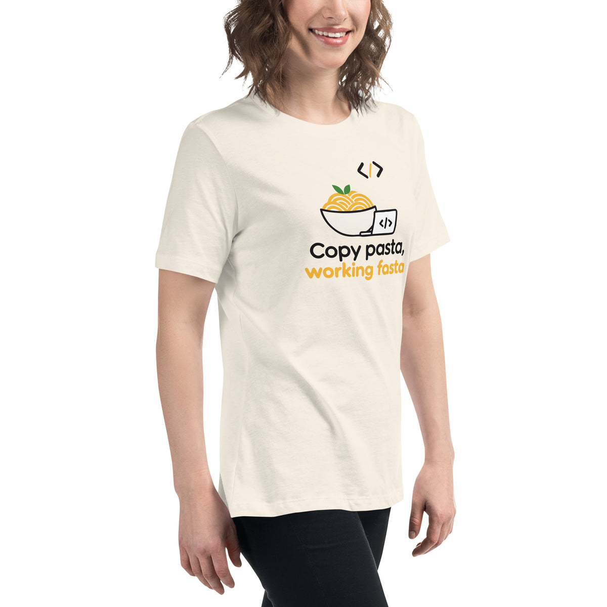 Copy Pasta, Working Fasta - Women's Relaxed T-Shirt
