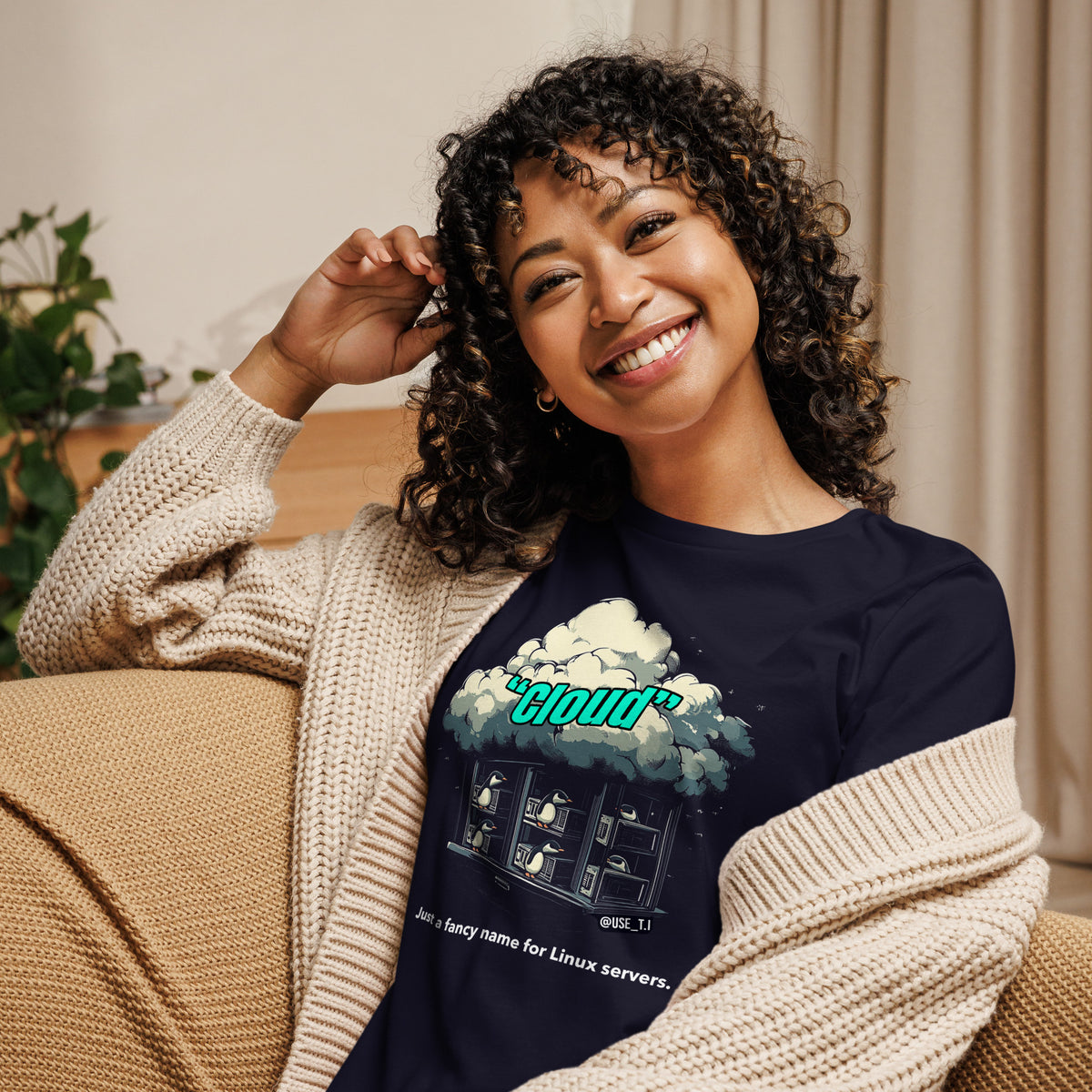 Cloud - Just a Fancy Name for Linux Servers - Women's Relaxed T-Shirt