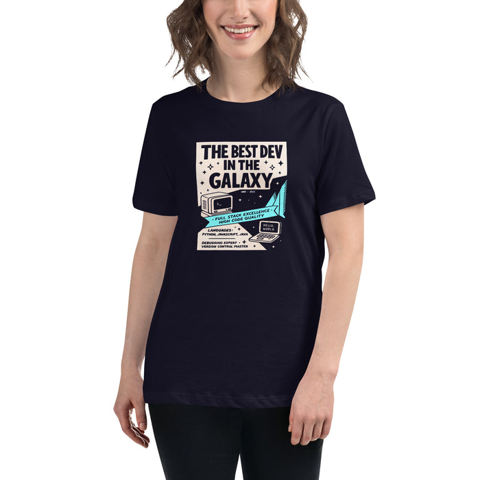 The Best Dev in the Galaxy - Women's Relaxed T-Shirt