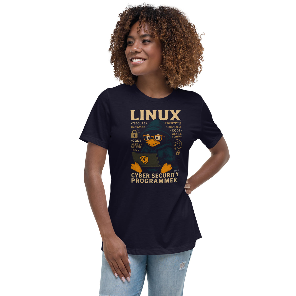 Linux Cyber Security Programmer - Women's Relaxed T-Shirt