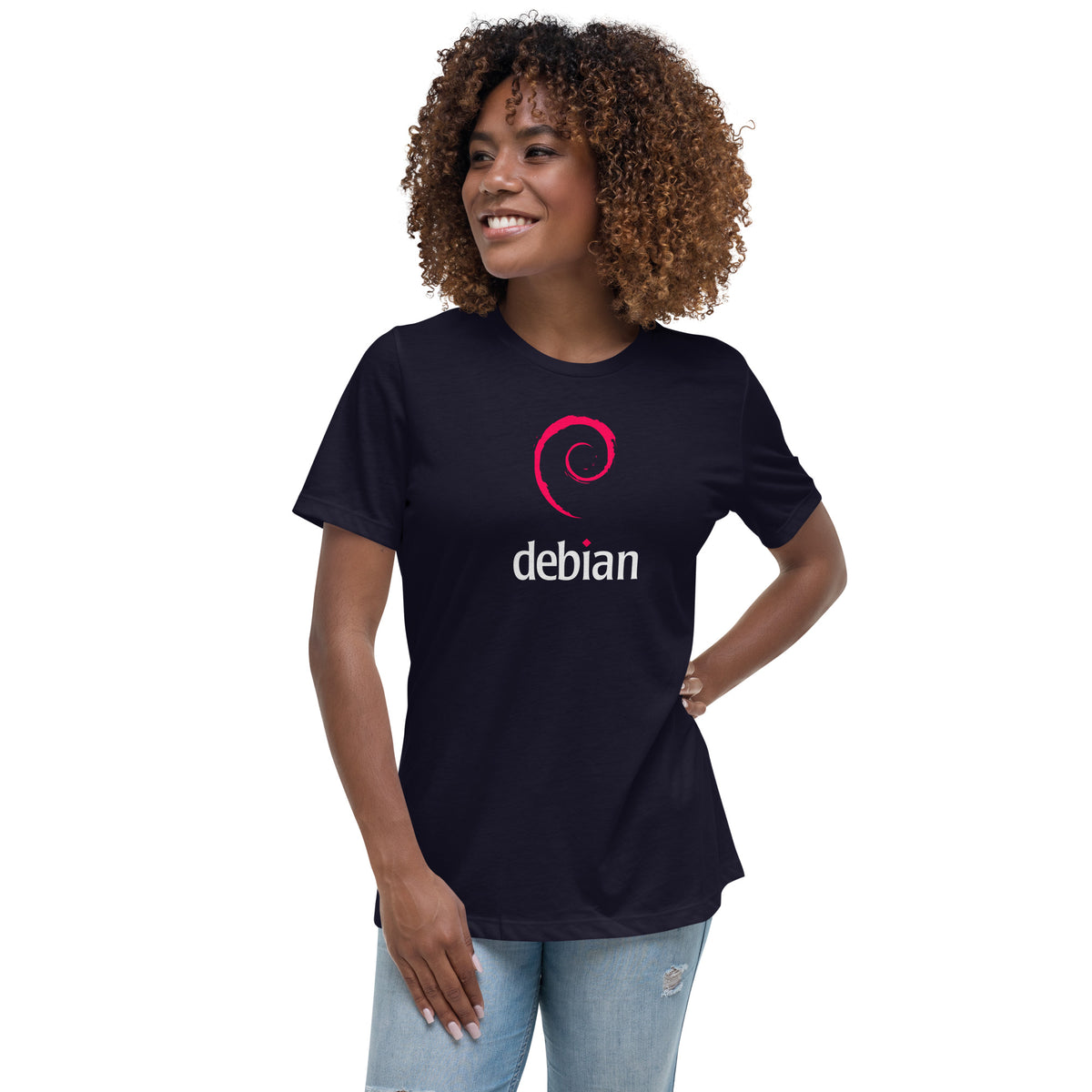 Linux Debian Classic Logo - Women's Relaxed T-Shirt