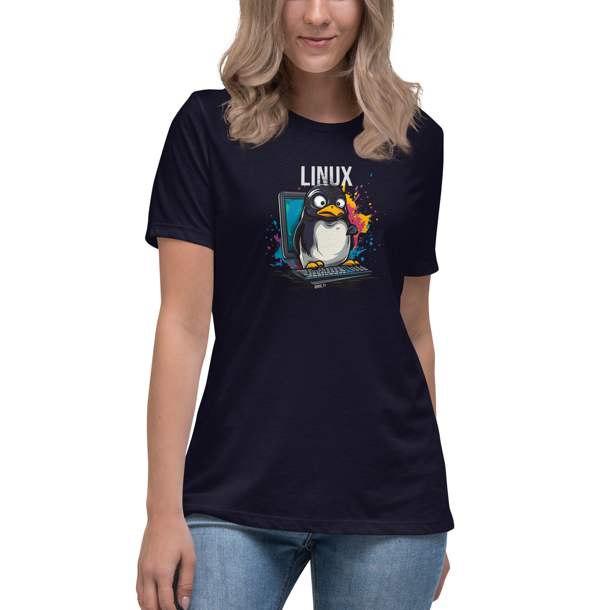 Linux - The Modern Penguin - Women's Relaxed T-Shirt