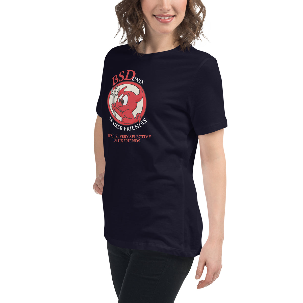 BSD UNIX Is User Friendly  - Women's Relaxed T-Shirt