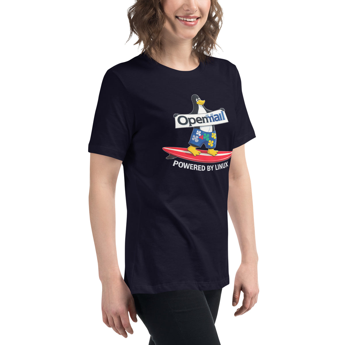 Openmail – Powered by Linux - Women's Relaxed T-Shirt