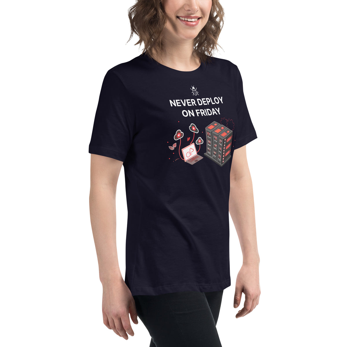 Never Deploy On Friday - Women's Relaxed T-Shirt