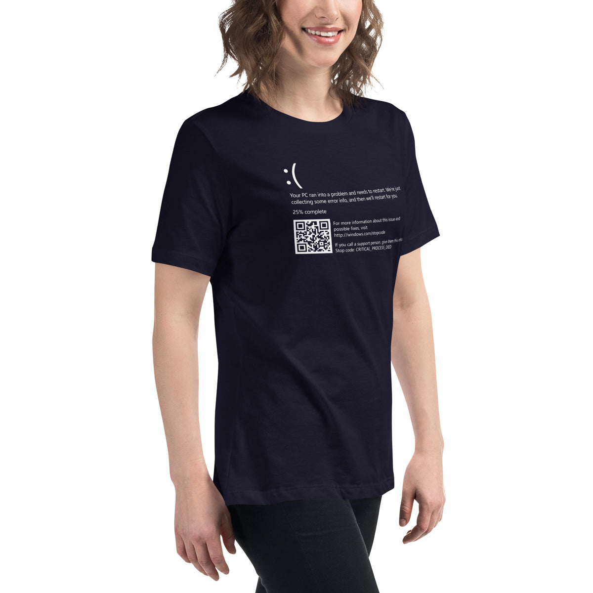 Blue Screen of Death Critical Process Died - Women's Relaxed T-Shirt