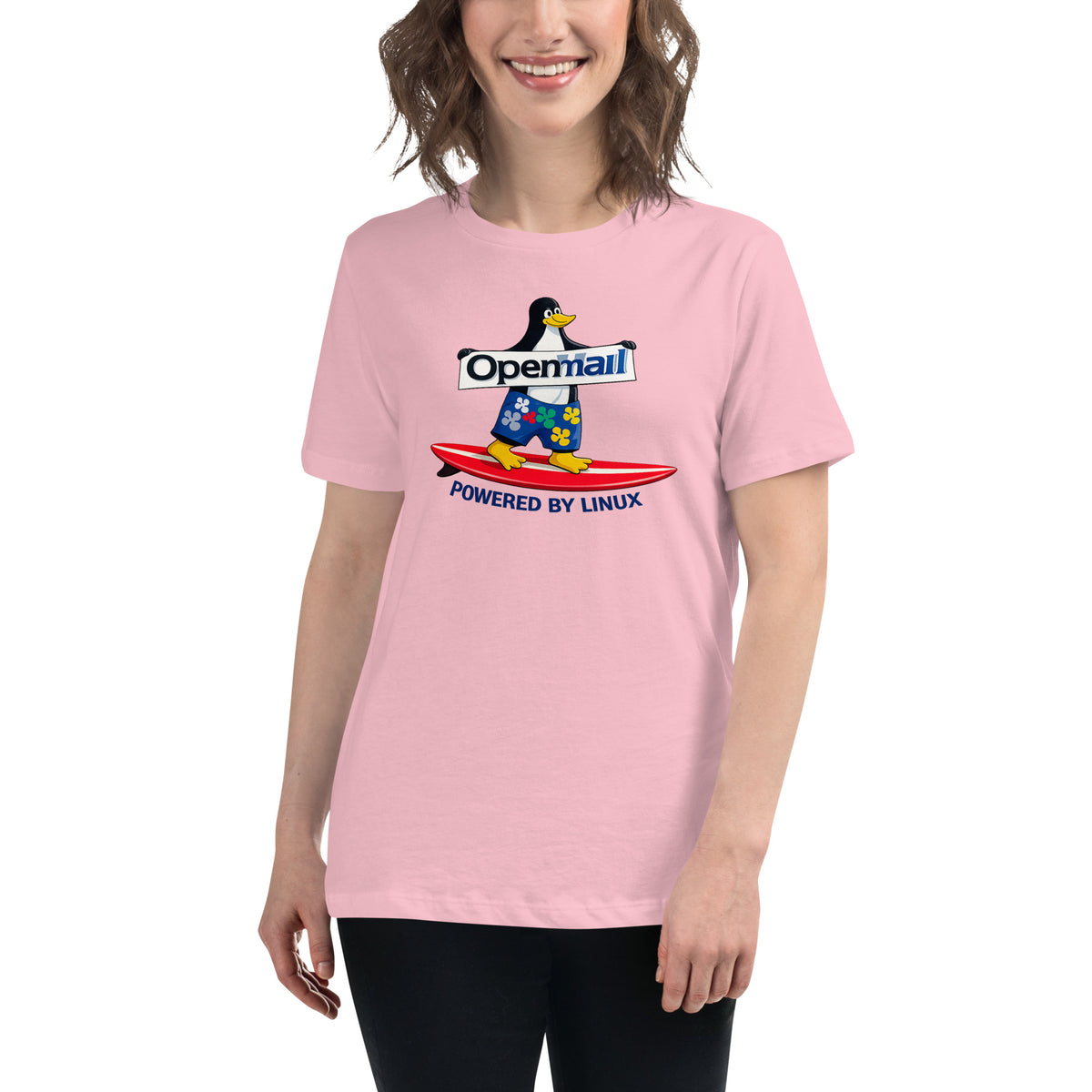 Openmail – Powered by Linux - Women's Relaxed T-Shirt