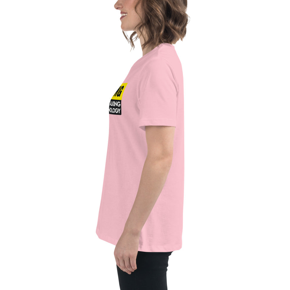 Warning: May Start Talking About Technology - Women's Relaxed T-Shirt