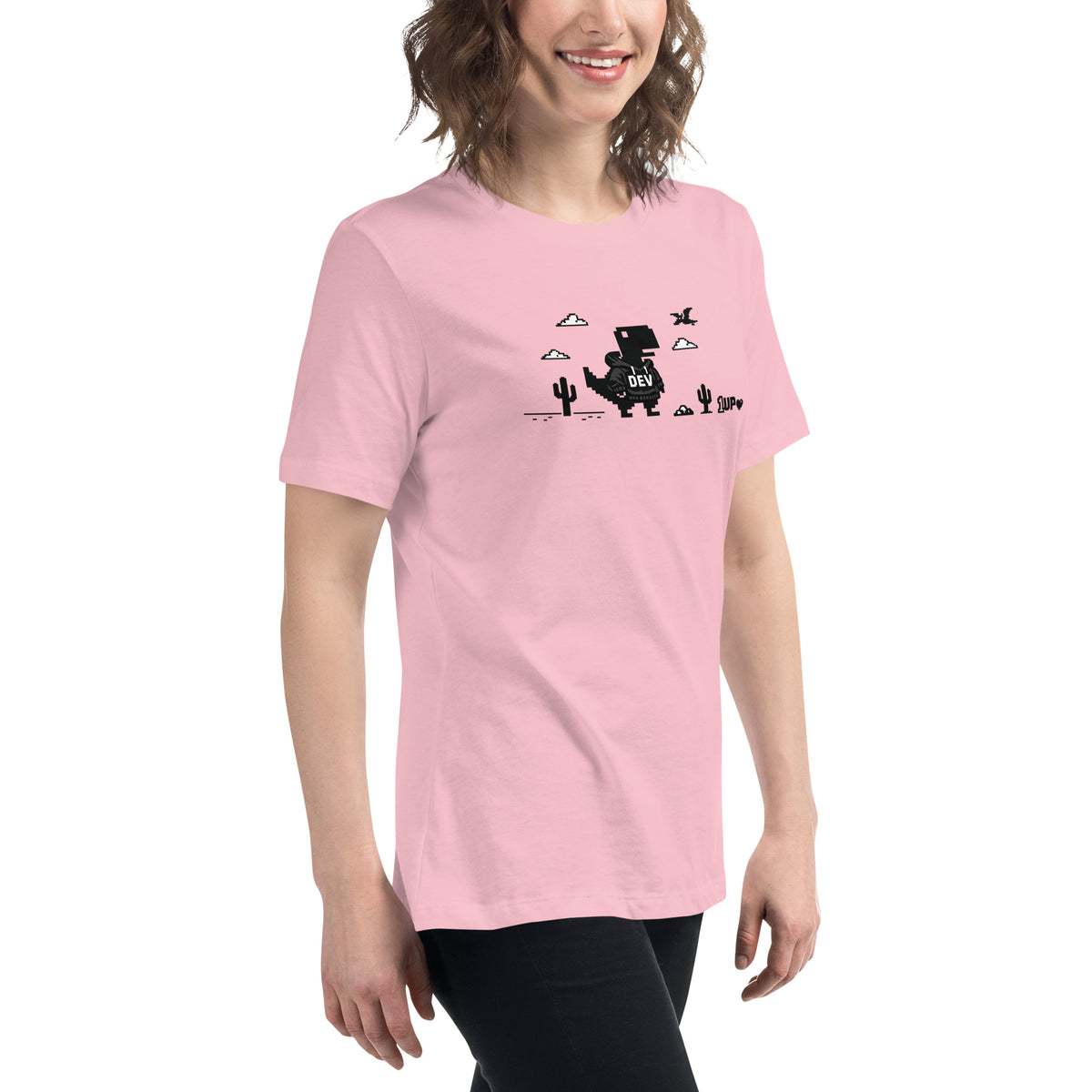 Dino Dev 1UP - Women's Relaxed T-Shirt
