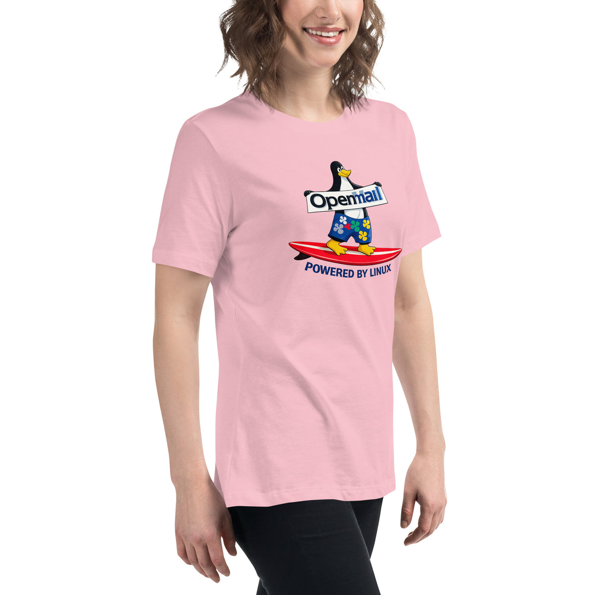 Openmail – Powered by Linux - Women's Relaxed T-Shirt