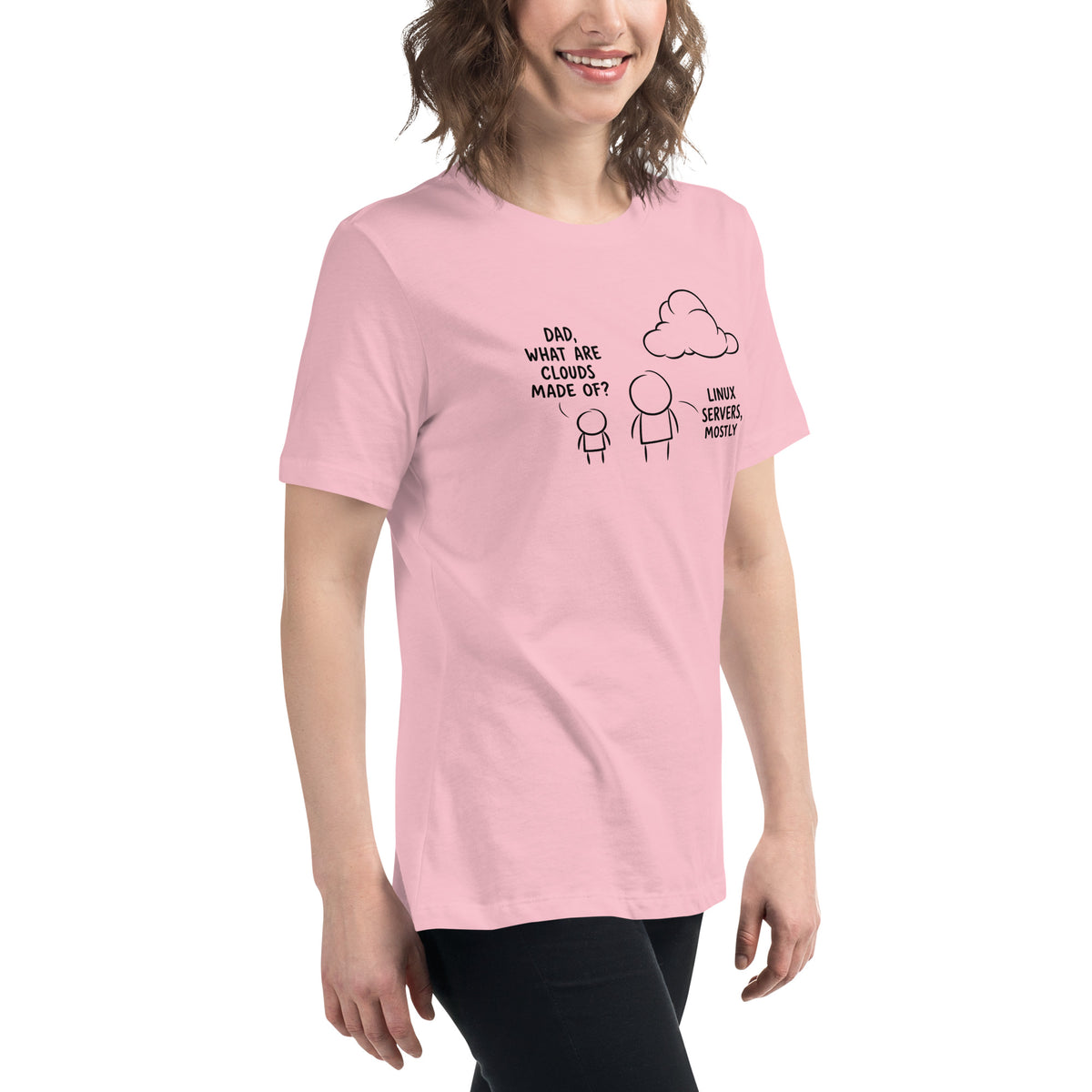 Dad, What are clouds made of - Women's Relaxed T-Shirt
