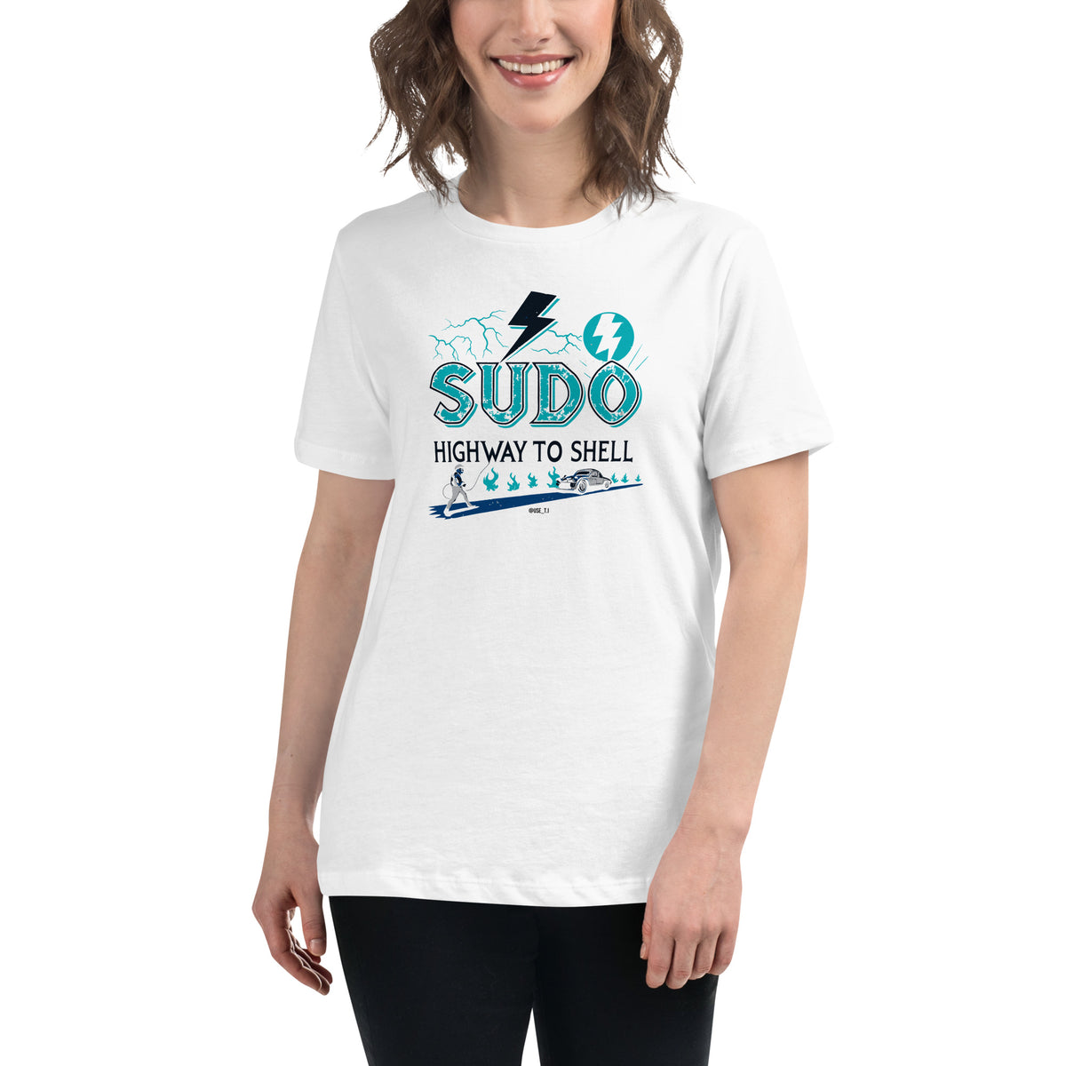 Sudo - Highway to Shell Linux - Women's Relaxed T-Shirt
