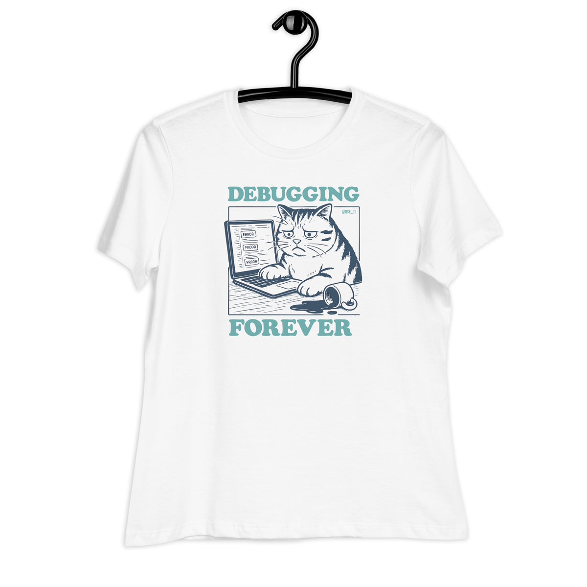 Debugging Forever – Cat Edition - Women's Relaxed T-Shirt