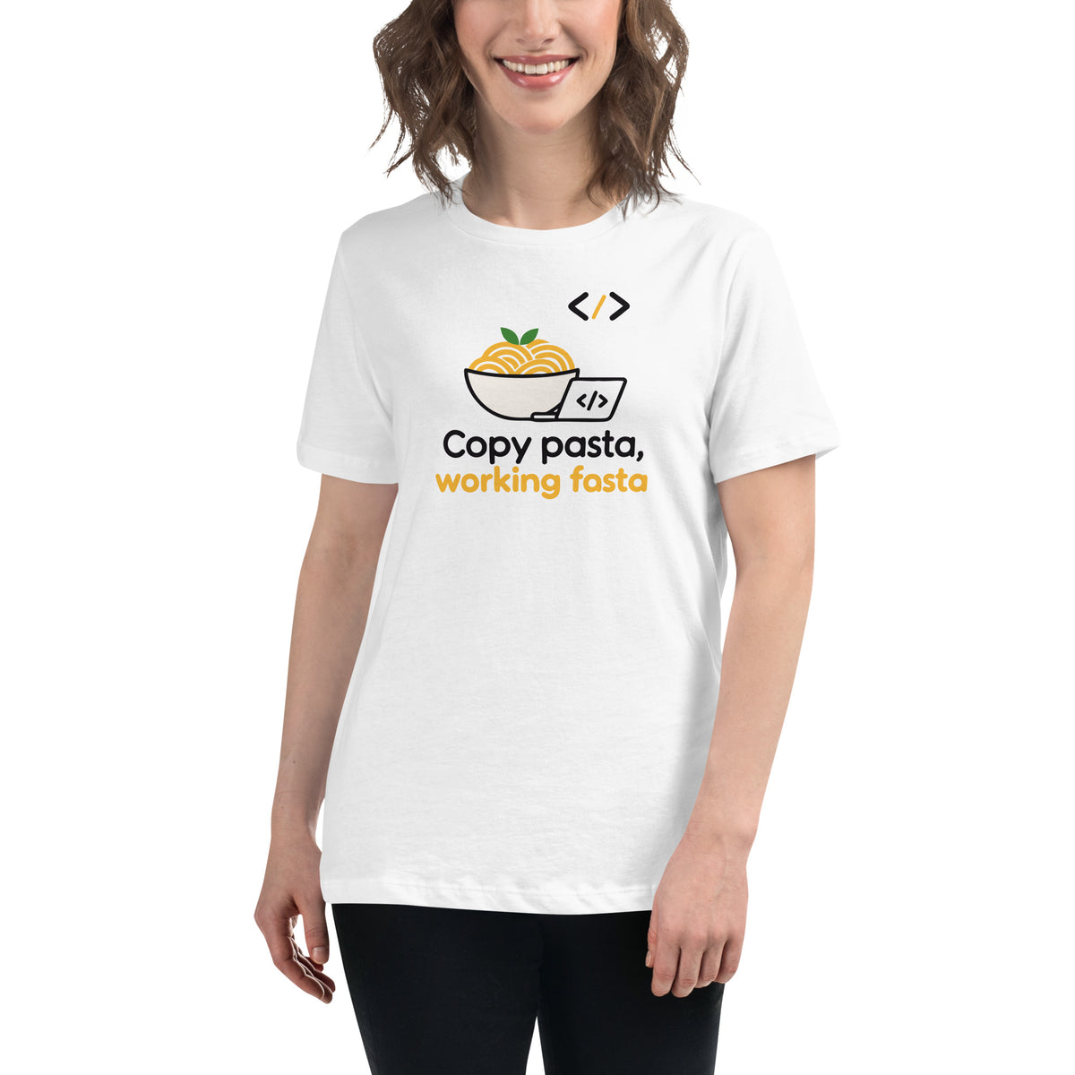 Copy Pasta, Working Fasta - Women's Relaxed T-Shirt