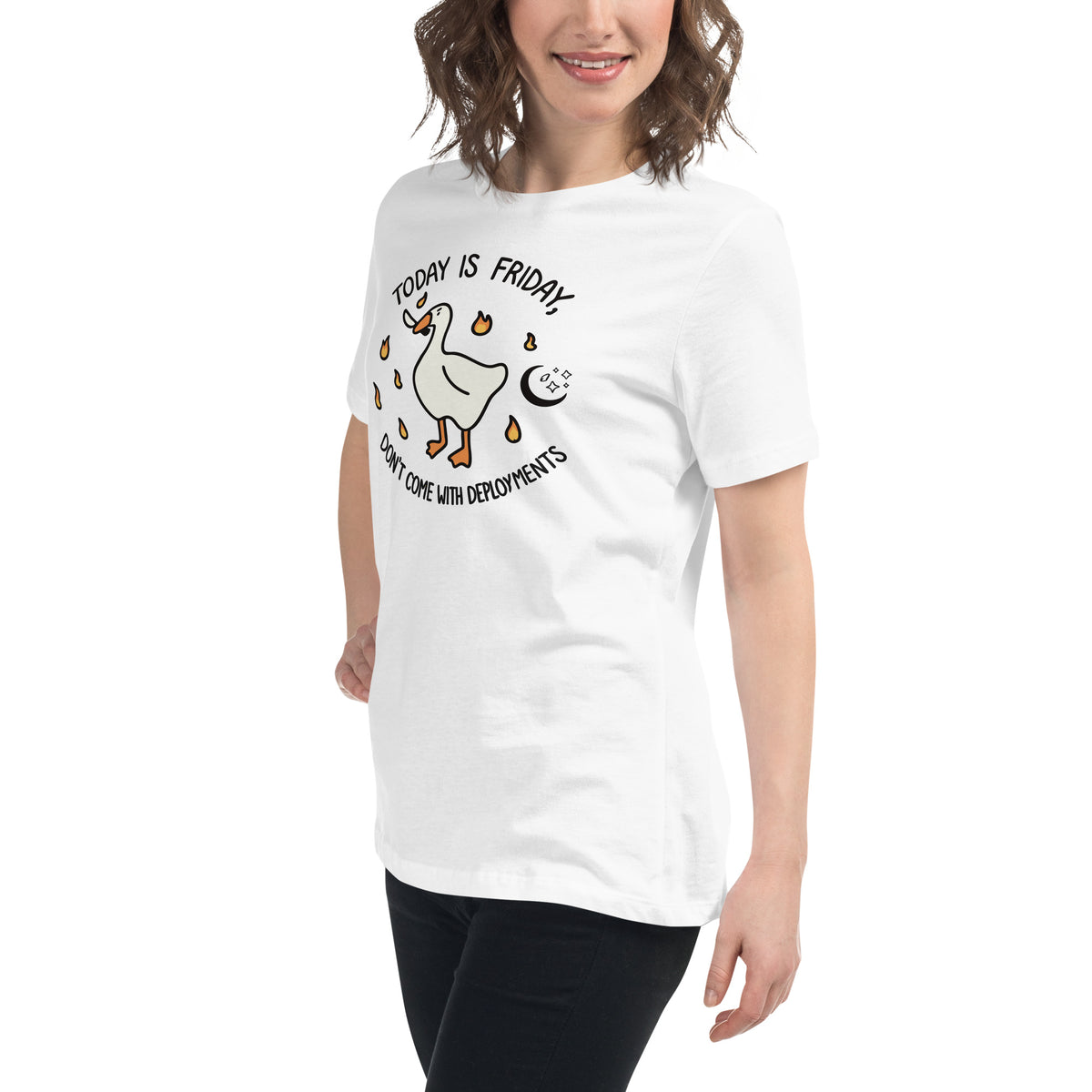 Friday Mode: No Deployments Tee - Women's Relaxed T-Shirt