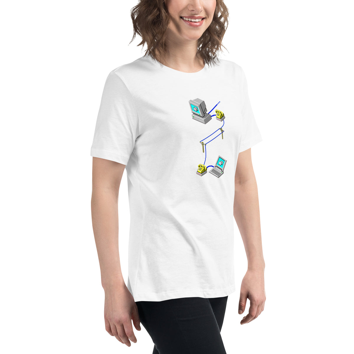 Dial-Up Connection Retro Tee - Women's Relaxed T-Shirt