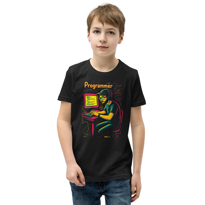 Programmer with Vibrant Colors - Youth Short Sleeve T-Shirt