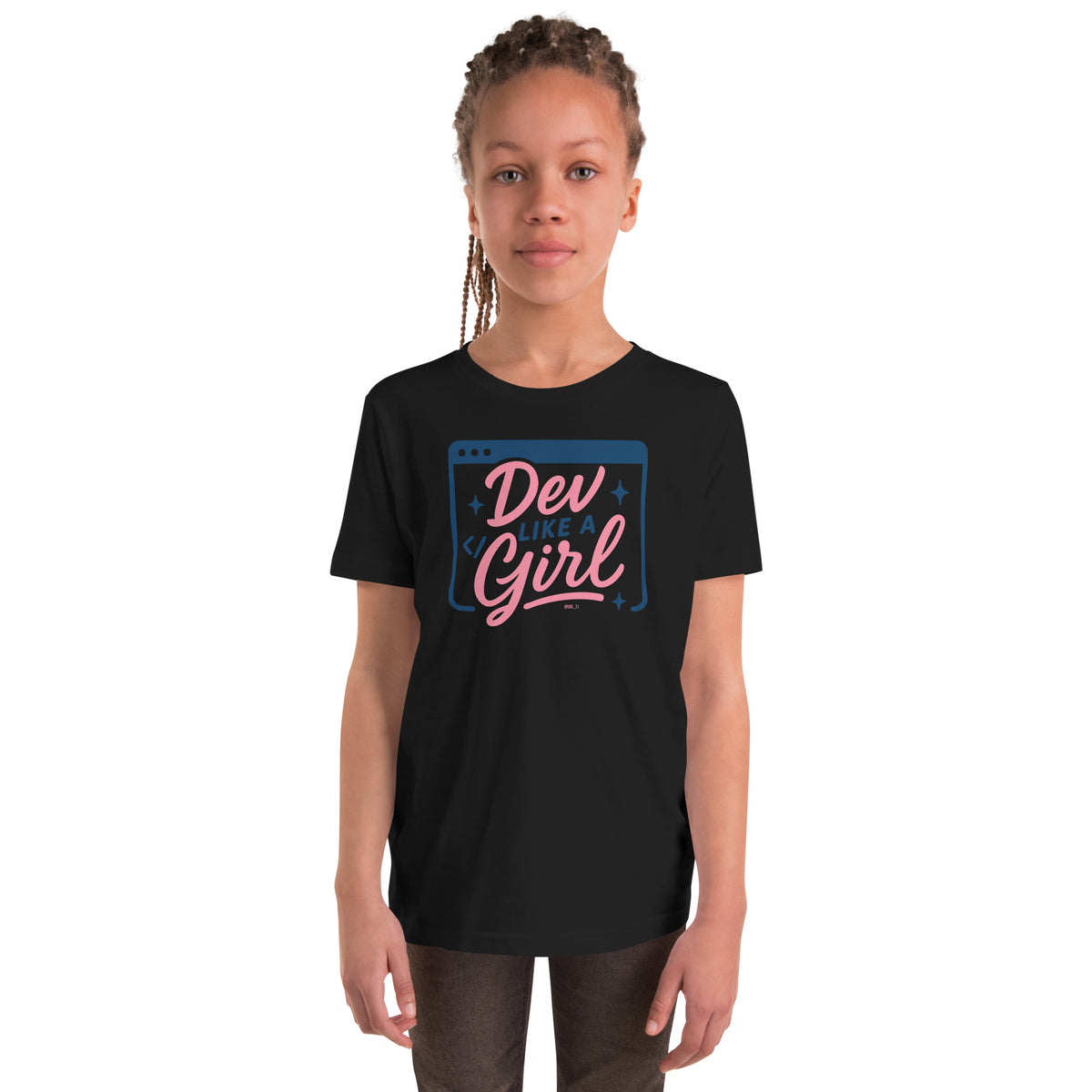 Dev Like a Girl - Youth Short Sleeve T-Shirt