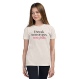 I Break Stereotypes, Not Code - Youth Short Sleeve T-Shirt