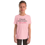 I Break Stereotypes, Not Code - Youth Short Sleeve T-Shirt