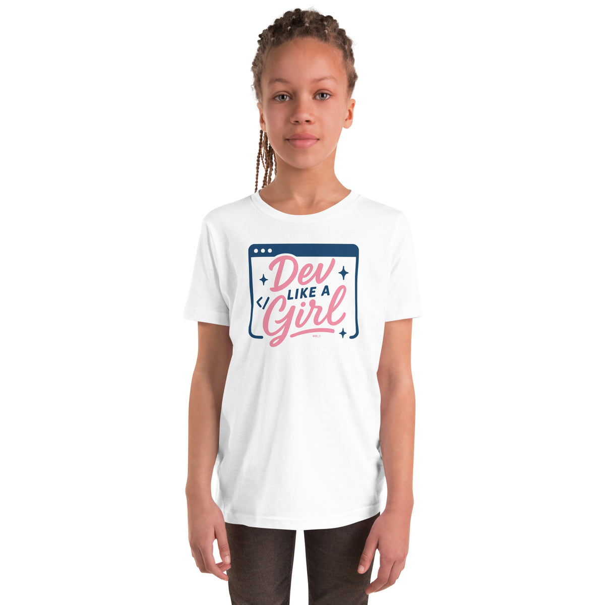 Dev Like a Girl - Youth Short Sleeve T-Shirt